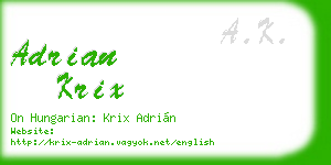 adrian krix business card